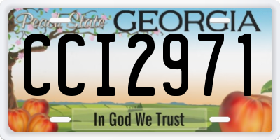 GA license plate CCI2971