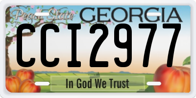 GA license plate CCI2977