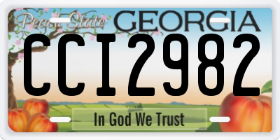 GA license plate CCI2982
