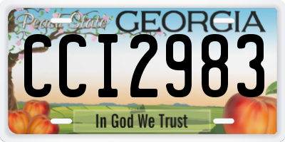 GA license plate CCI2983