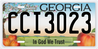 GA license plate CCI3023