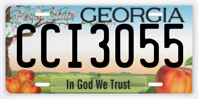GA license plate CCI3055