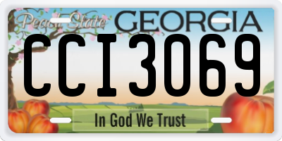GA license plate CCI3069