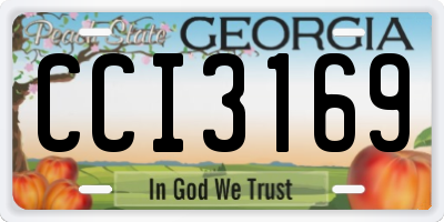 GA license plate CCI3169