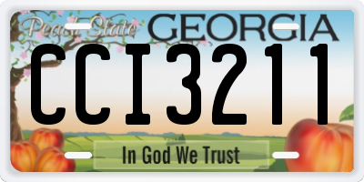 GA license plate CCI3211