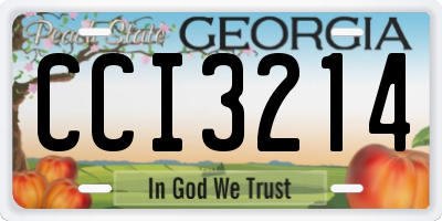 GA license plate CCI3214