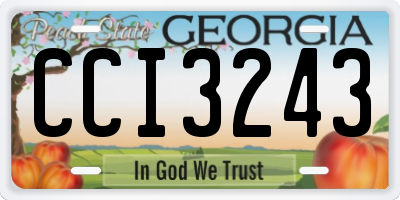 GA license plate CCI3243