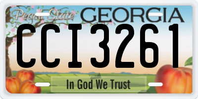 GA license plate CCI3261