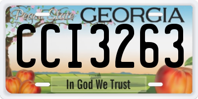 GA license plate CCI3263
