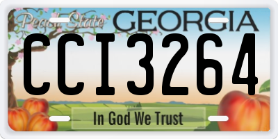 GA license plate CCI3264