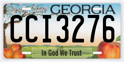 GA license plate CCI3276