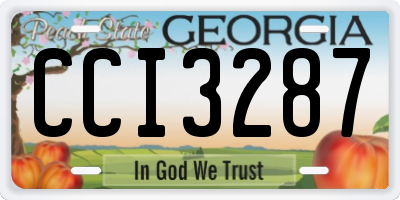 GA license plate CCI3287