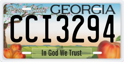 GA license plate CCI3294