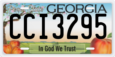 GA license plate CCI3295