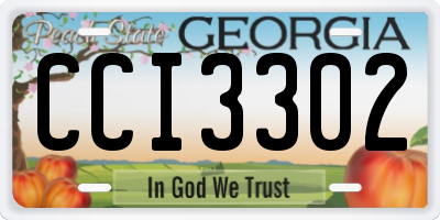 GA license plate CCI3302
