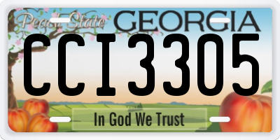 GA license plate CCI3305