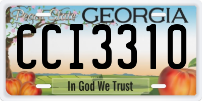 GA license plate CCI3310