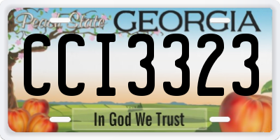 GA license plate CCI3323