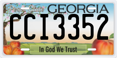 GA license plate CCI3352
