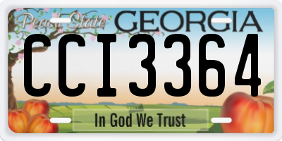 GA license plate CCI3364