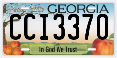 GA license plate CCI3370