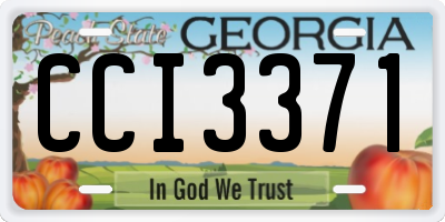 GA license plate CCI3371