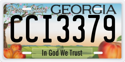 GA license plate CCI3379