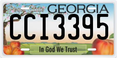 GA license plate CCI3395