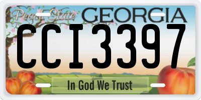 GA license plate CCI3397