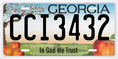 GA license plate CCI3432