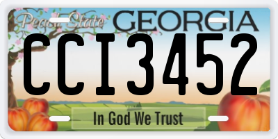 GA license plate CCI3452