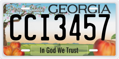 GA license plate CCI3457