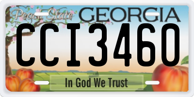 GA license plate CCI3460