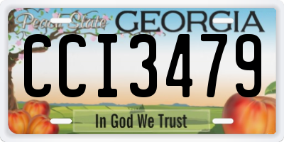 GA license plate CCI3479