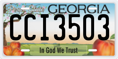 GA license plate CCI3503