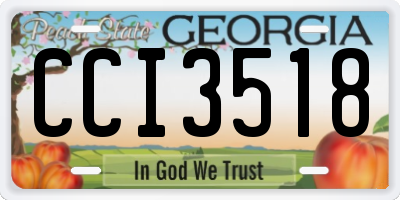 GA license plate CCI3518