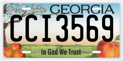 GA license plate CCI3569