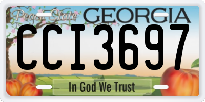 GA license plate CCI3697