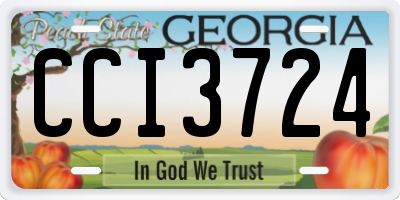 GA license plate CCI3724
