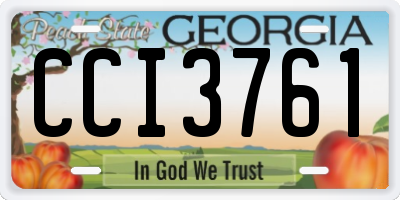 GA license plate CCI3761