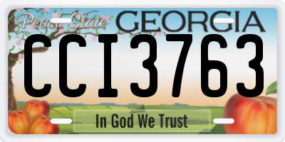GA license plate CCI3763