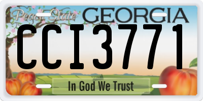 GA license plate CCI3771