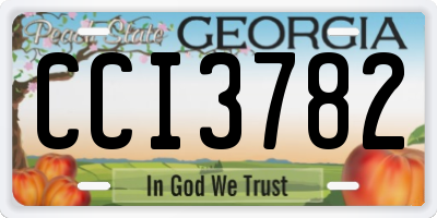 GA license plate CCI3782