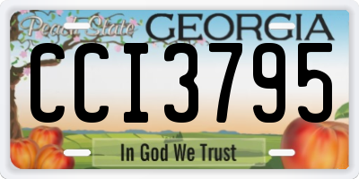 GA license plate CCI3795