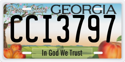 GA license plate CCI3797