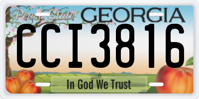 GA license plate CCI3816