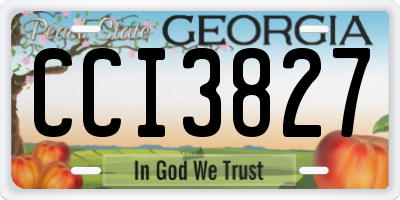 GA license plate CCI3827