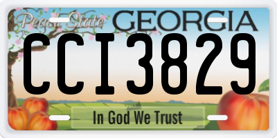 GA license plate CCI3829
