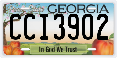 GA license plate CCI3902