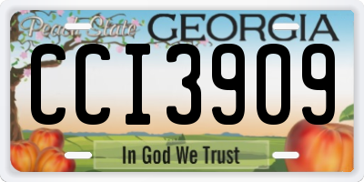 GA license plate CCI3909